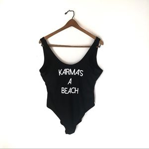 Karma’s a Beach One Piece Swimsuit Plus Size 15/17